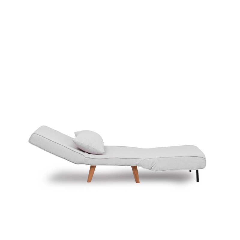 1-Seat Sofa-Bed Folde Single - Teddy Fabric - White White
