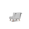 1-Seat Sofa-Bed Folde Single - Teddy Fabric - White White