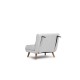 1-Seat Sofa-Bed Folde Single - Teddy Fabric - White White