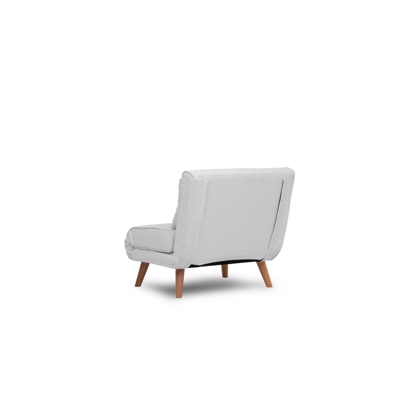 1-Seat Sofa-Bed Folde Single - Teddy Fabric - White White