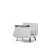 1-Seat Sofa-Bed Folde Single - Teddy Fabric - White White