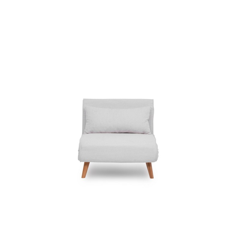 1-Seat Sofa-Bed Folde Single - Teddy Fabric - White White