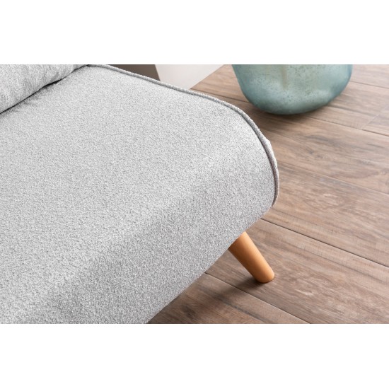 2-Seat Sofa-Bed Folde 2-Seater - Teddy Fabric - Grey Grey Atelier del Sofa 2-Seat Sofa-Bed Folde 2-Seater - Teddy Fabric - Grey Grey