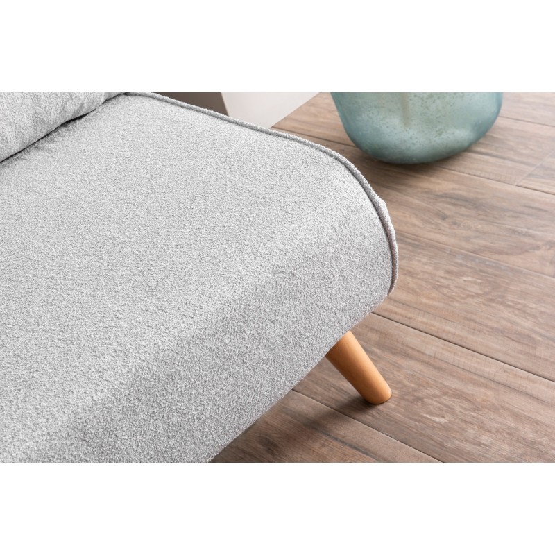 Atelier del Sofa 2-Seat Sofa-Bed Folde 2-Seater - Teddy Fabric - Grey Grey