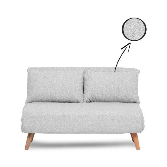 2-Seat Sofa-Bed Folde 2-Seater - Teddy Fabric - Grey Grey Atelier del Sofa 2-Seat Sofa-Bed Folde 2-Seater - Teddy Fabric - Grey Grey