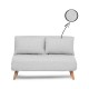 2-Seat Sofa-Bed Folde 2-Seater - Teddy Fabric - Grey Grey Atelier del Sofa 2-Seat Sofa-Bed Folde 2-Seater - Teddy Fabric - Grey Grey