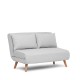 2-Seat Sofa-Bed Folde 2-Seater - Teddy Fabric - Grey Grey Atelier del Sofa 2-Seat Sofa-Bed Folde 2-Seater - Teddy Fabric - Grey Grey