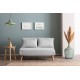 2-Seat Sofa-Bed Folde 2-Seater - Teddy Fabric - Grey Grey Atelier del Sofa 2-Seat Sofa-Bed Folde 2-Seater - Teddy Fabric - Grey Grey