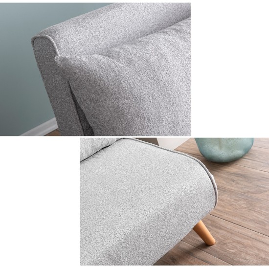 2-Seat Sofa-Bed Folde 2-Seater - Teddy Fabric - Grey Grey Atelier del Sofa 2-Seat Sofa-Bed Folde 2-Seater - Teddy Fabric - Grey Grey