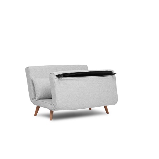 2-Seat Sofa-Bed Folde 2-Seater - Teddy Fabric - Grey Grey Atelier del Sofa 2-Seat Sofa-Bed Folde 2-Seater - Teddy Fabric - Grey Grey