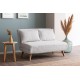 2-Seat Sofa-Bed Folde 2-Seater - Teddy Fabric - White White 2-Seat Sofa-Bed Folde 2-Seater - Teddy Fabric - White White