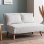2-Seat Sofa-Bed Folde 2-Seater - Teddy Fabric - White White