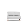 2-Seat Sofa-Bed Folde 2-Seater - Teddy Fabric - White White