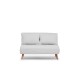 2-Seat Sofa-Bed Folde 2-Seater - Teddy Fabric - White White 2-Seat Sofa-Bed Folde 2-Seater - Teddy Fabric - White White