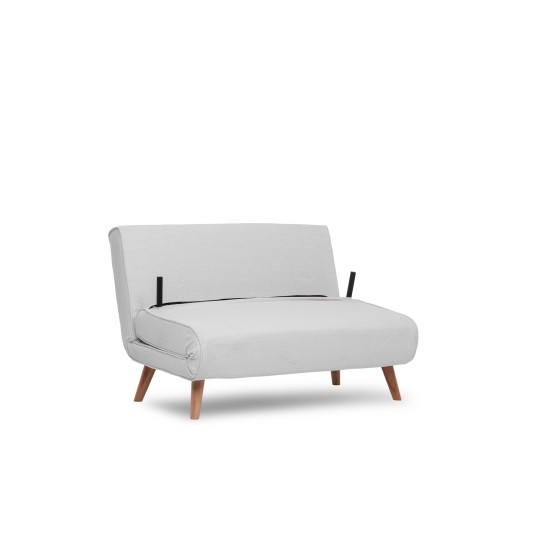 2-Seat Sofa-Bed Folde 2-Seater - Teddy Fabric - White White 2-Seat Sofa-Bed Folde 2-Seater - Teddy Fabric - White White