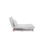 2-Seat Sofa-Bed Folde 2-Seater - Teddy Fabric - White White 2-Seat Sofa-Bed Folde 2-Seater - Teddy Fabric - White White