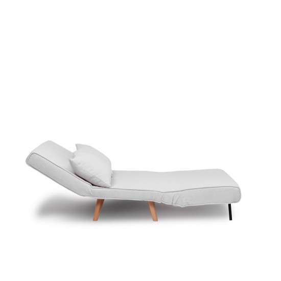 2-Seat Sofa-Bed Folde 2-Seater - Teddy Fabric - White White 2-Seat Sofa-Bed Folde 2-Seater - Teddy Fabric - White White