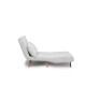 2-Seat Sofa-Bed Folde 2-Seater - Teddy Fabric - White White 2-Seat Sofa-Bed Folde 2-Seater - Teddy Fabric - White White