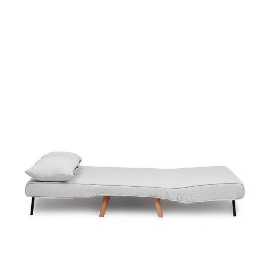 2-Seat Sofa-Bed Folde 2-Seater - Teddy Fabric - White White 2-Seat Sofa-Bed Folde 2-Seater - Teddy Fabric - White White