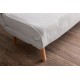 2-Seat Sofa-Bed Folde 2-Seater - Teddy Fabric - White White 2-Seat Sofa-Bed Folde 2-Seater - Teddy Fabric - White White