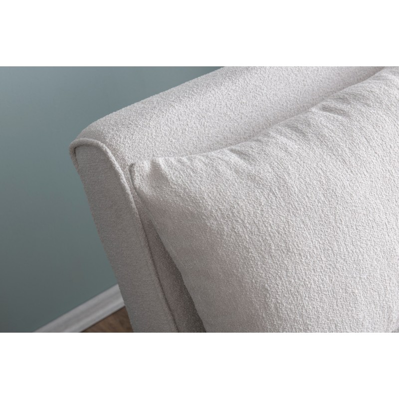 2-Seat Sofa-Bed Folde 2-Seater - Teddy Fabric - White White