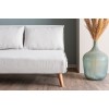 2-Seat Sofa-Bed Folde 2-Seater - Teddy Fabric - White White
