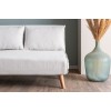 2-Seat Sofa-Bed Folde 2-Seater - Teddy Fabric - White White