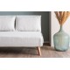 2-Seat Sofa-Bed Folde 2-Seater - Teddy Fabric - White White 2-Seat Sofa-Bed Folde 2-Seater - Teddy Fabric - White White