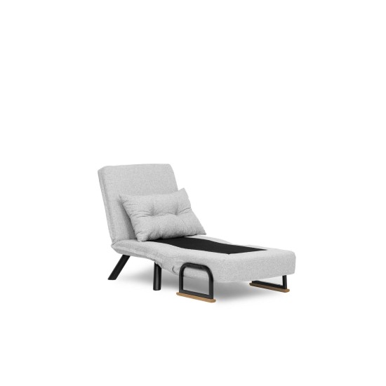 Πολυθρόνα Κρεβάτι - Sando Single - Χρώμα Γκρι - 175x60x60εκ