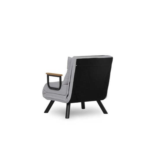 Πολυθρόνα Κρεβάτι - Sando Single - Χρώμα Γκρι - 175x60x60εκ