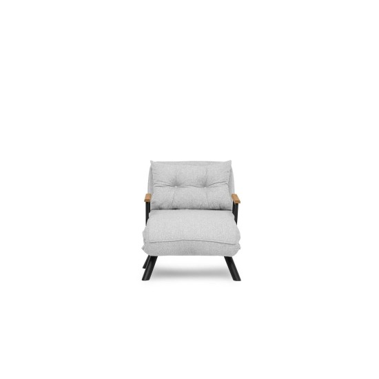 Πολυθρόνα Κρεβάτι - Sando Single - Χρώμα Γκρι - 175x60x60εκ