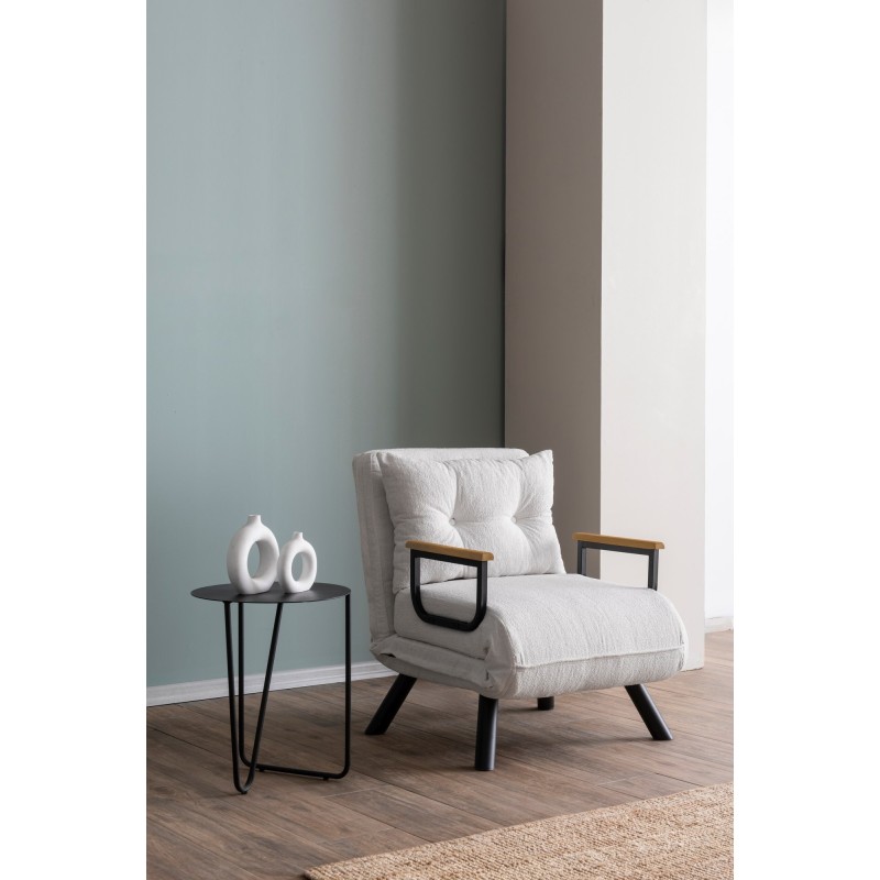 Πολυθρόνα Κρεβάτι - Sando Single - Χρώμα Λευκό - 175x60x60εκ