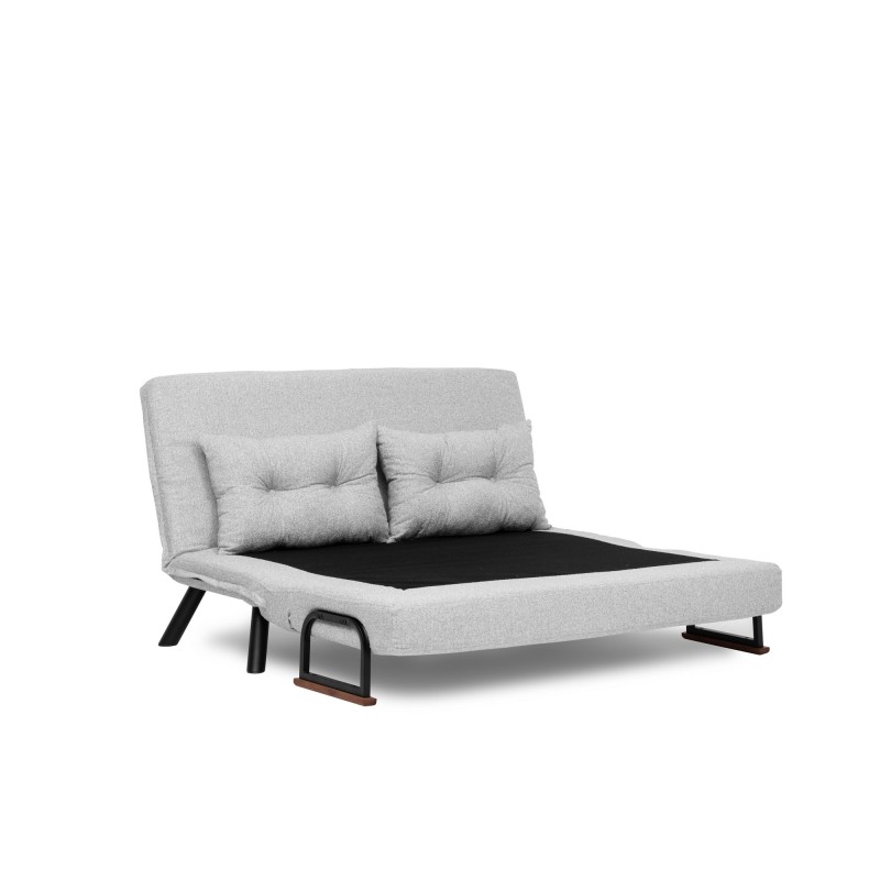 Καναπές Κρεβάτι Διθέσιος - Sando 2 - Χρώμα Γκρι - 133x50x45εκ