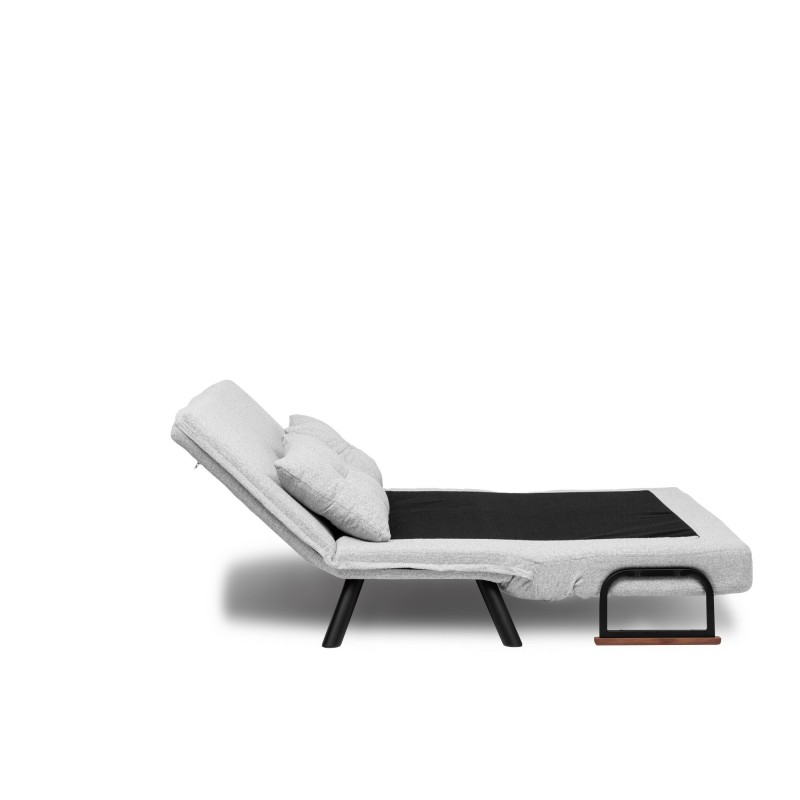 Καναπές Κρεβάτι Διθέσιος - Sando 2 - Χρώμα Γκρι - 133x50x45εκ