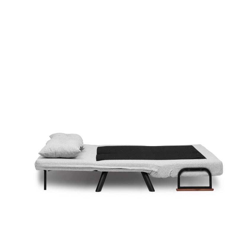 Καναπές Κρεβάτι Διθέσιος - Sando 2 - Χρώμα Γκρι - 133x50x45εκ