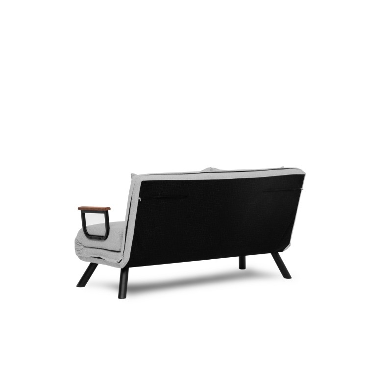 Καναπές Κρεβάτι Διθέσιος - Sando 2 - Χρώμα Γκρι - 133x50x45εκ