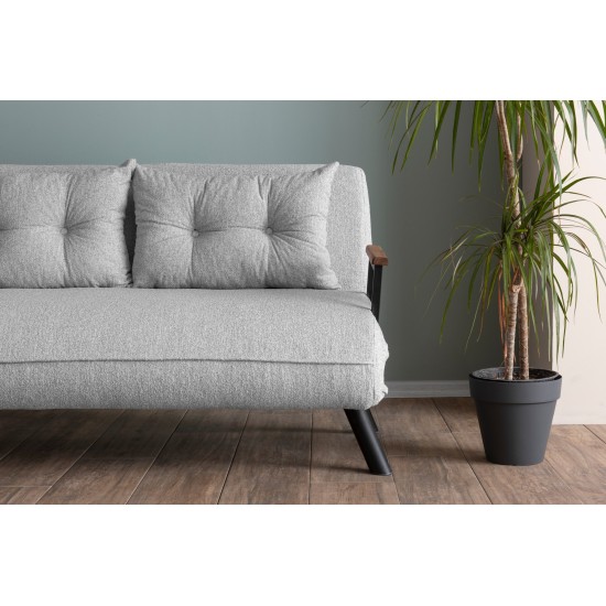 Καναπές Κρεβάτι Διθέσιος - Sando 2 - Χρώμα Γκρι - 133x50x45εκ Καναπές Κρεβάτι Διθέσιος - Sando 2 - Χρώμα Γκρι - 133x50x45εκ