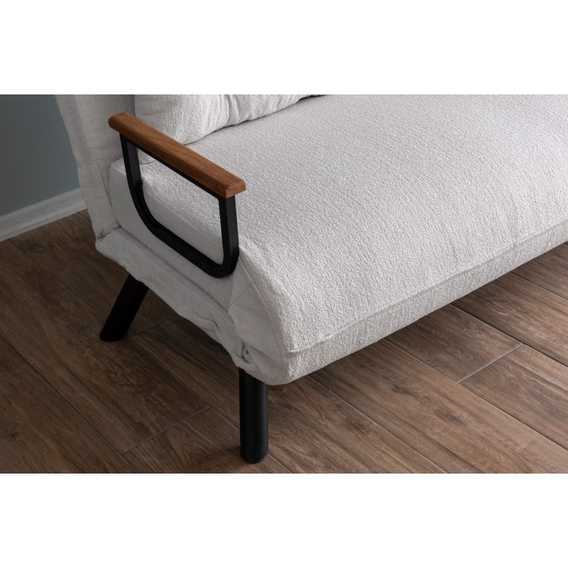 Καναπές Κρεβάτι Διθέσιος - Sando 2 - Χρώμα Λευκό - 133x50x45εκ