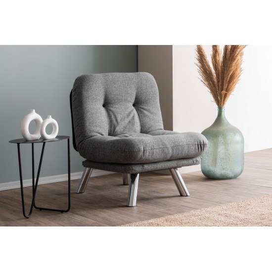 1-Seat Sofa-Bed Misa Small Solo - Light Grey Light Grey 1-Seat Sofa-Bed Misa Small Solo - Light Grey Light Grey