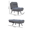 1-Seat Sofa-Bed Misa Small Solo - Light Grey Light Grey