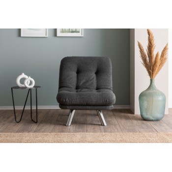 1-Seat Sofa-Bed Misa Small Solo - Dark Grey Dark Grey