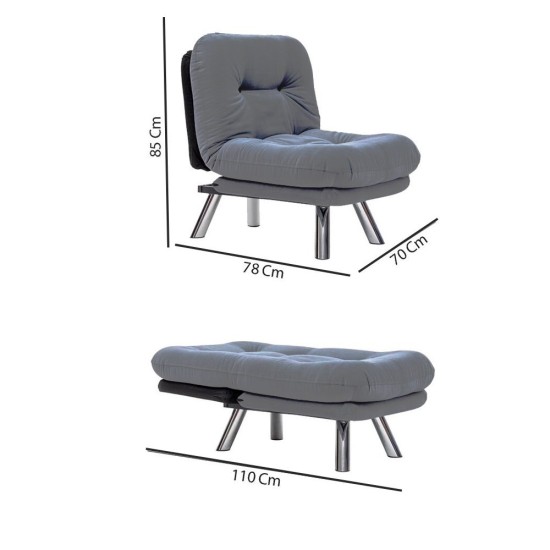 1-Seat Sofa-Bed Misa Small Solo v2 - Cream Cream
