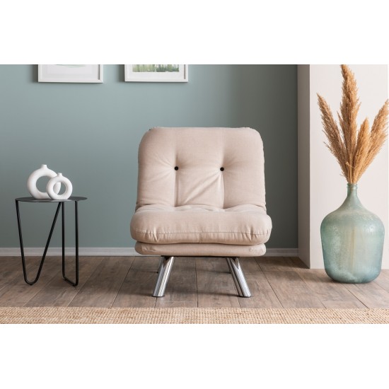 1-Seat Sofa-Bed Misa Small Solo v2 - Cream Cream