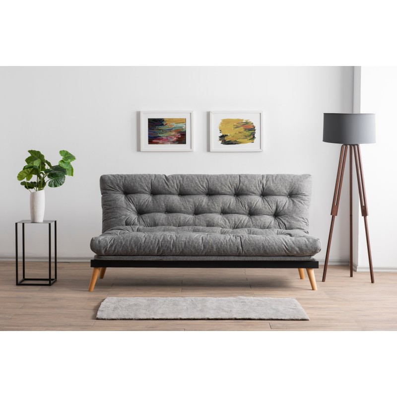 3-Seat Sofa-Bed Saki - Light Grey Light Grey