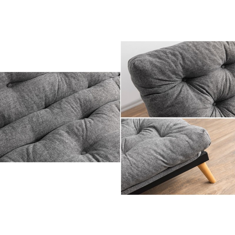 3-Seat Sofa-Bed Saki - Light Grey Light Grey
