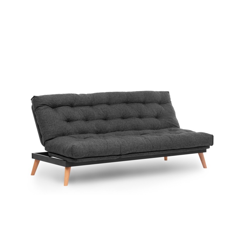 3-Seat Sofa-Bed Saki - Dark Grey Dark Grey