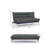 3-Seat Sofa-Bed Saki - Dark Grey Dark Grey
