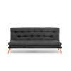 3-Seat Sofa-Bed Saki - Dark Grey Dark Grey