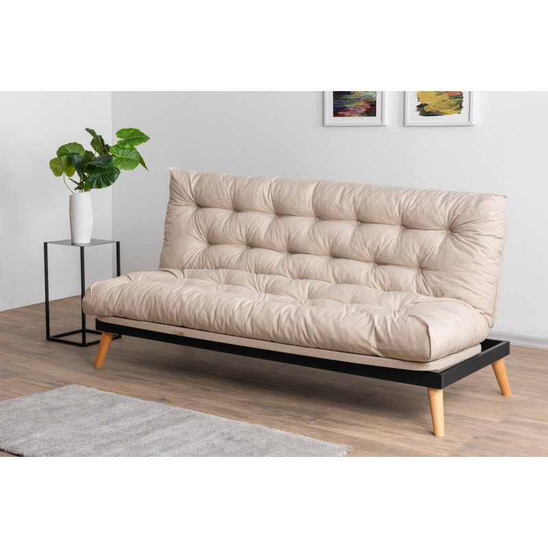 3-Seat Sofa-Bed Saki - Cream Cream