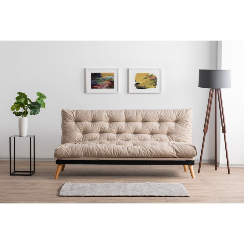 3-Seat Sofa-Bed Saki - Cream Cream